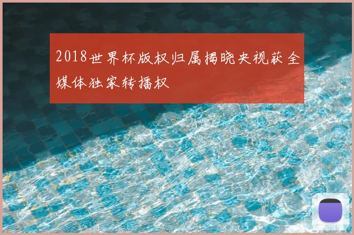2018世界杯版权归属揭晓央视获全媒体独家转播权